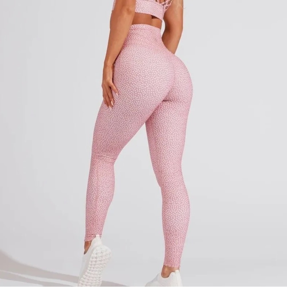BuffBunny Pink Speckled High-Waist Leggings